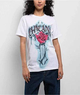 DGA Aztlan Chicana Spirit White T-Shirt