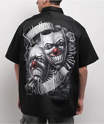DGA Drama Faces Black Work Shirt