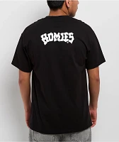 DGA Homies Big Face Droopy Black T-Shirt