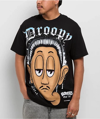 DGA Homies Big Face Droopy Black T-Shirt
