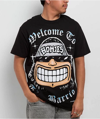 DGA Homies Big Face Smiley Black T-Shirt