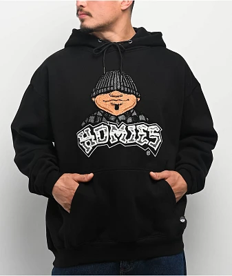 DGA Homies Chenille 8Ball Black Hoodie