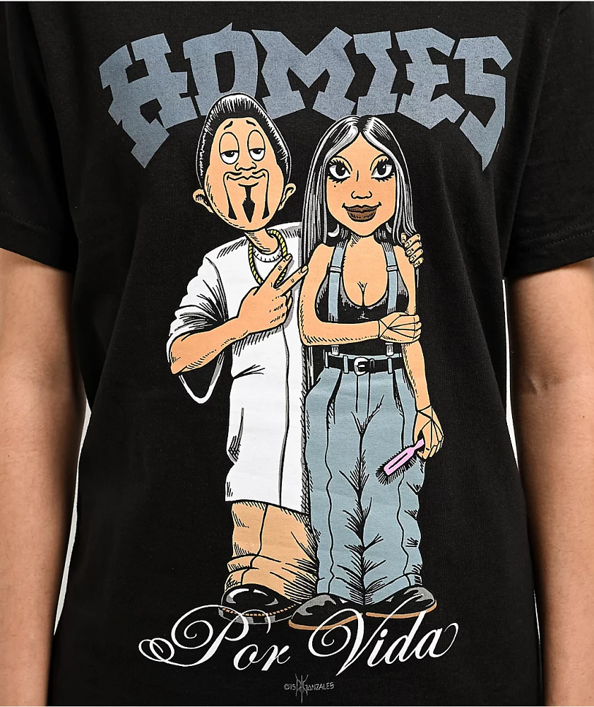 DGA Homies Pas & Baby Doll Black T-Shirt