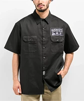 DGA Homies Wanna Take You Higher Black Button Up Short Sleeve Shirt