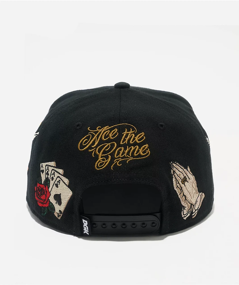DGK Aces Black Snapback Hat