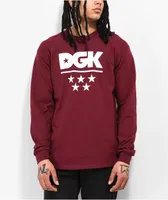 DGK All Star Burgundy Long Sleeve T-Shirt