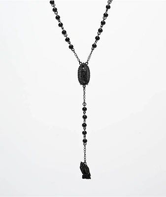 DGK Black Rosary Necklace