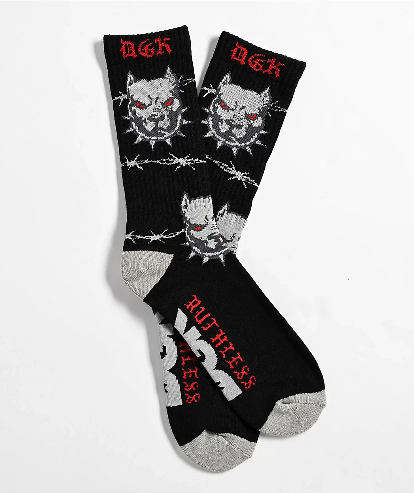 DGK Bully Black Crew Socks