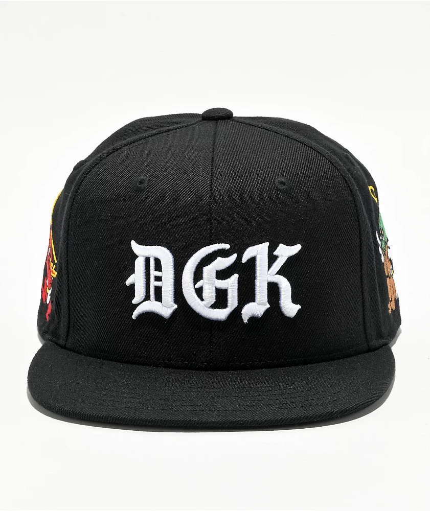 DGK Crazy Life Black Snapback Hat