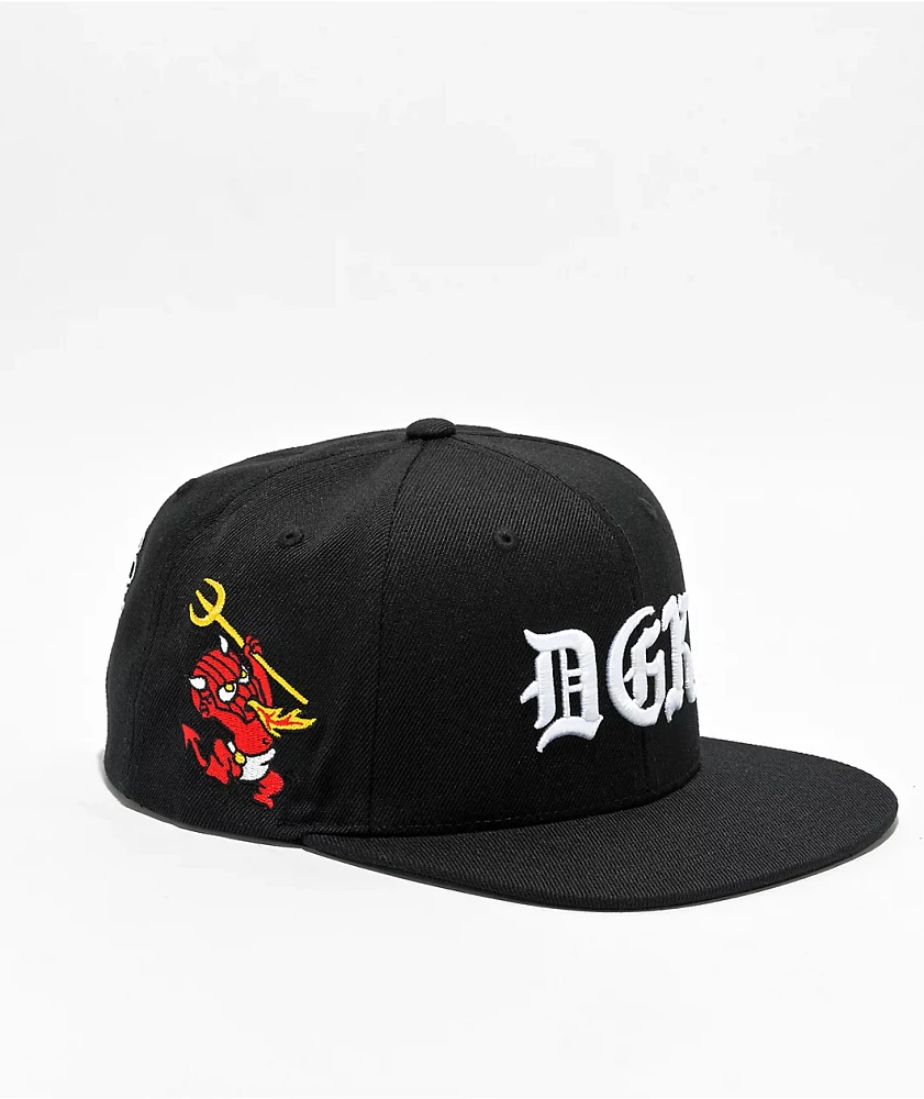 DGK Crazy Life Black Snapback Hat