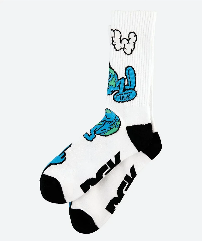 DGK Discord White Crew Socks