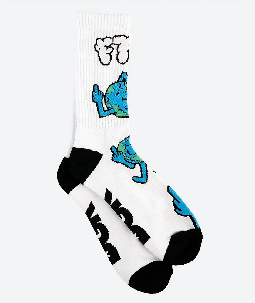 DGK Discord White Crew Socks