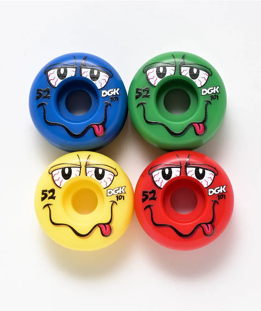 DGK Drizzle 52mm 101a Multicolored Skateboard Wheels