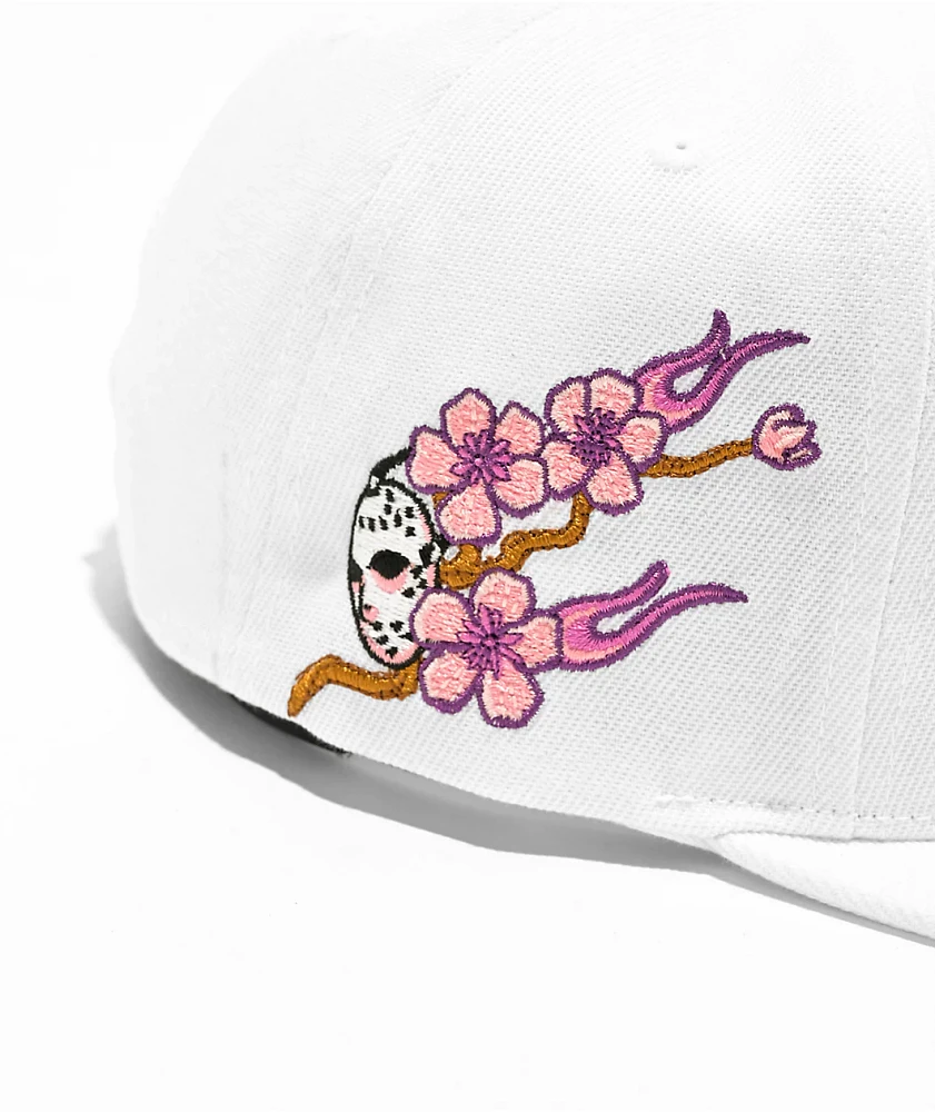 DGK Fire Blossom White Snapback Hat