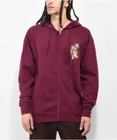 DGK Golden Blessings Burgundy Zip Hoodie