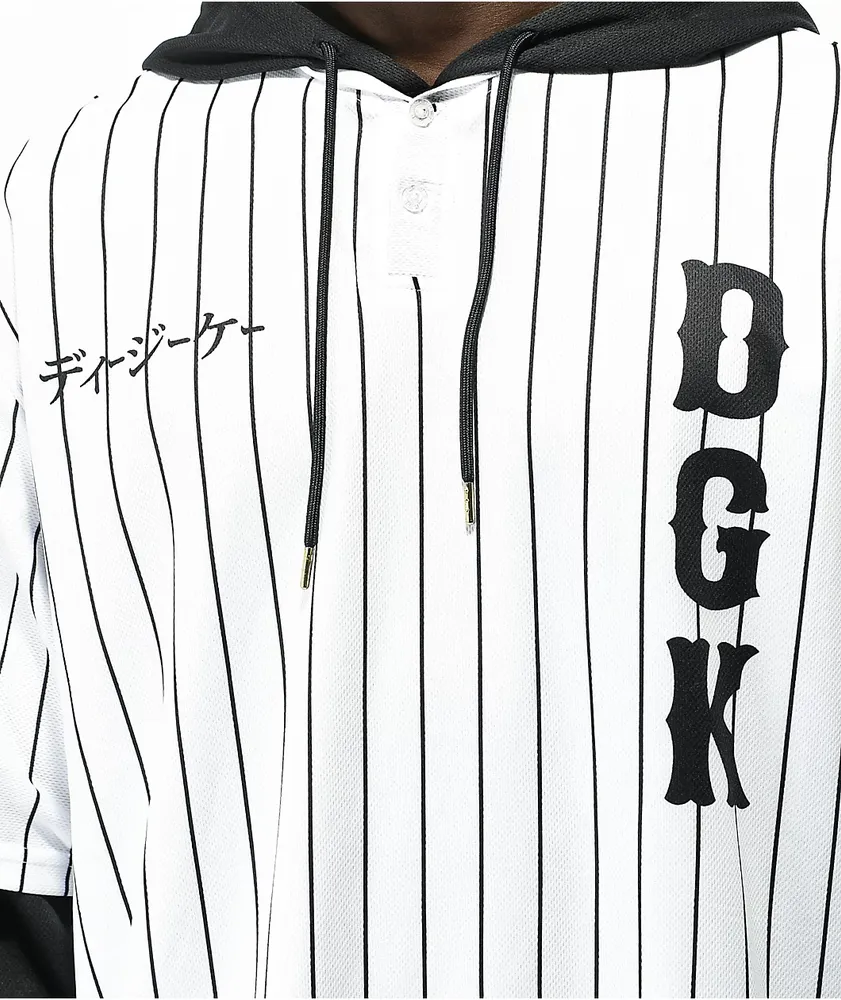 DGK Good Luck 2Fer White & Black Baseball Hoodie