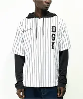 DGK Good Luck 2Fer White & Black Baseball Hoodie