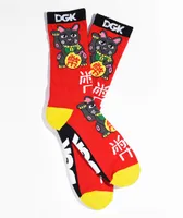 DGK Good Luck Red Crew Socks