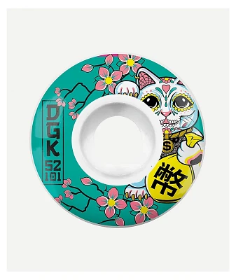 DGK Good Luck Santo 52mm 101a White Skateboard Wheels