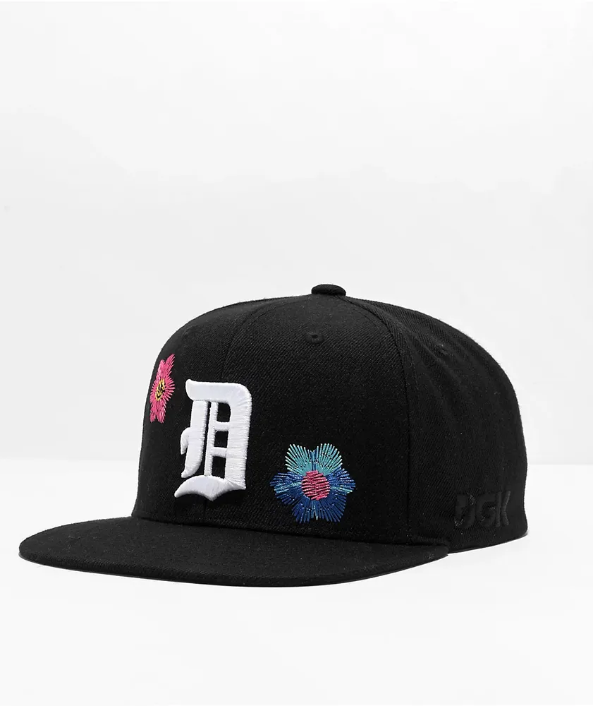 DGK Growth Black Snapback Hat