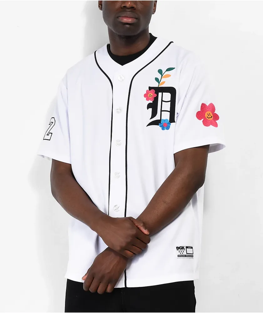 DGK Growth White Baseball Jersey