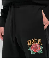 DGK Guadalupe Embroidered Black Sweatpants
