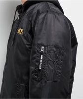 DGK Guerrero Black Hooded Bomber Jacket