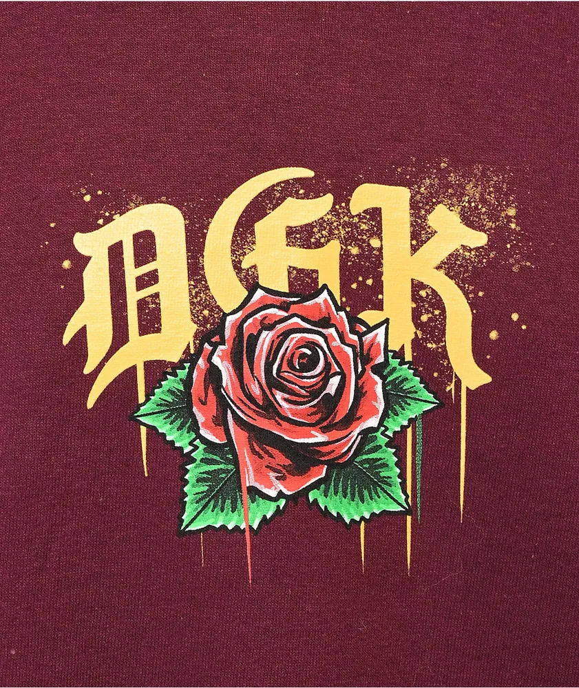 DGK Hit Up Burgundy T-Shirt