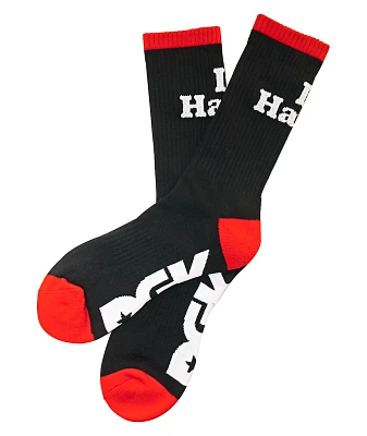 DGK I Love Haters Black & Red Crew Socks