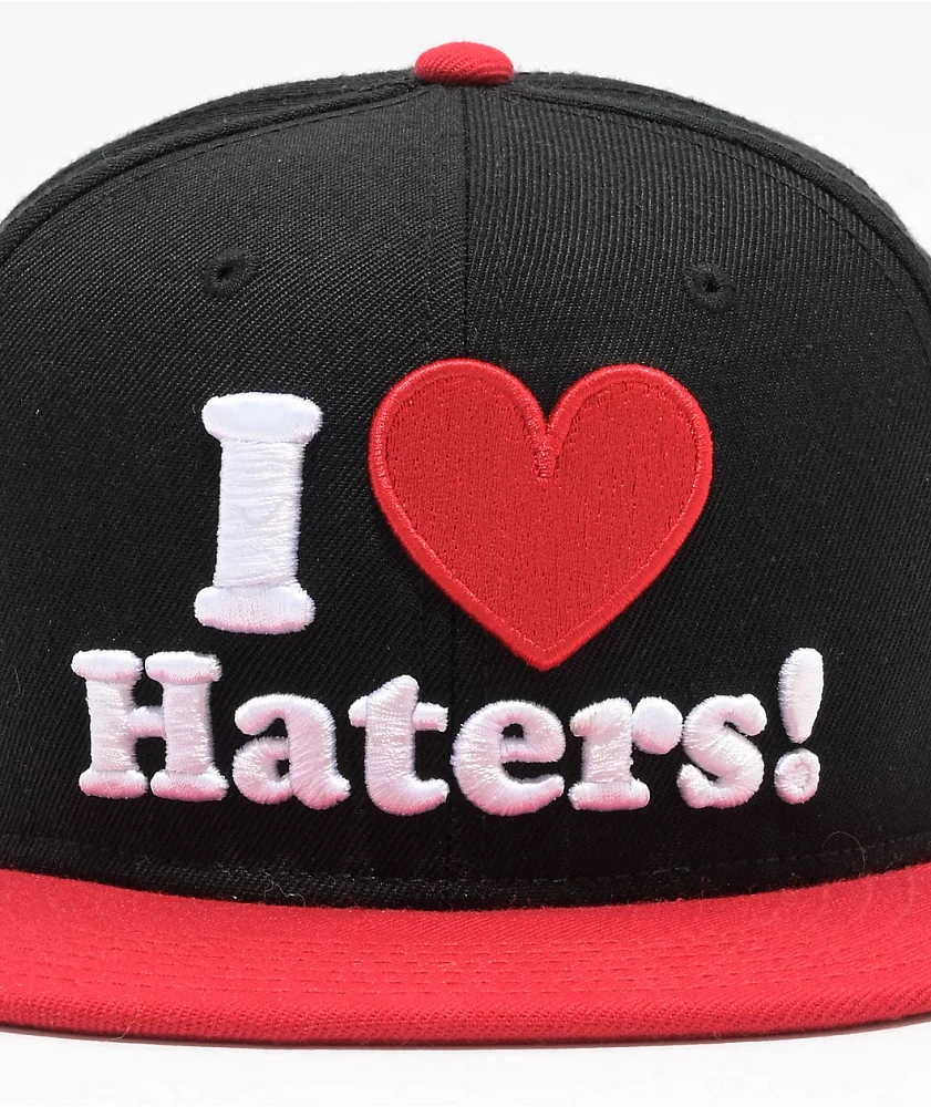 DGK I Love Haters Black & Red Snapback Hat