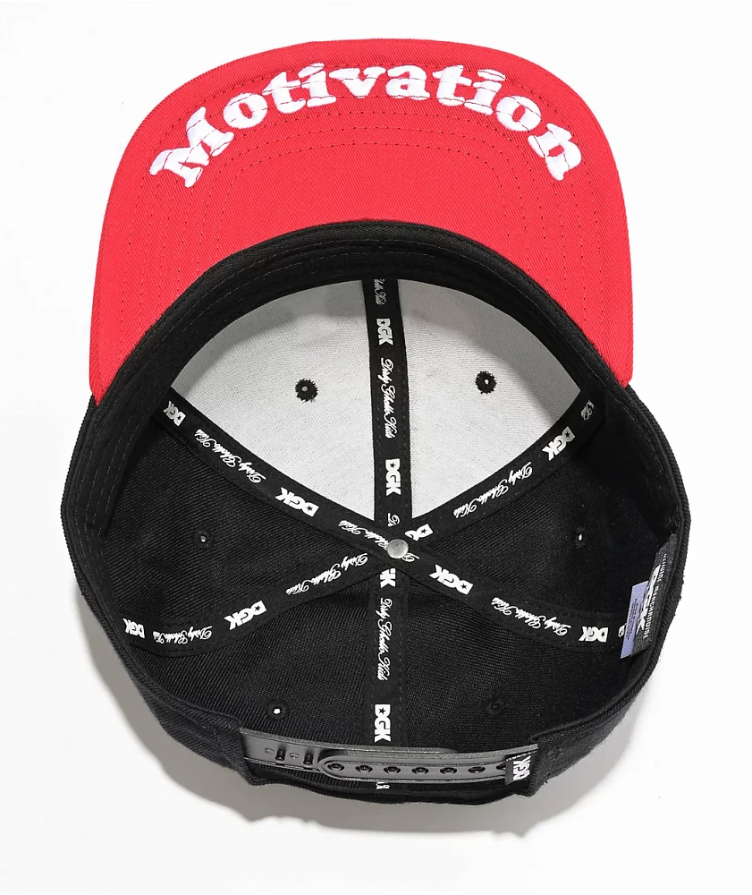 DGK I Love Haters Black & Red Snapback Hat