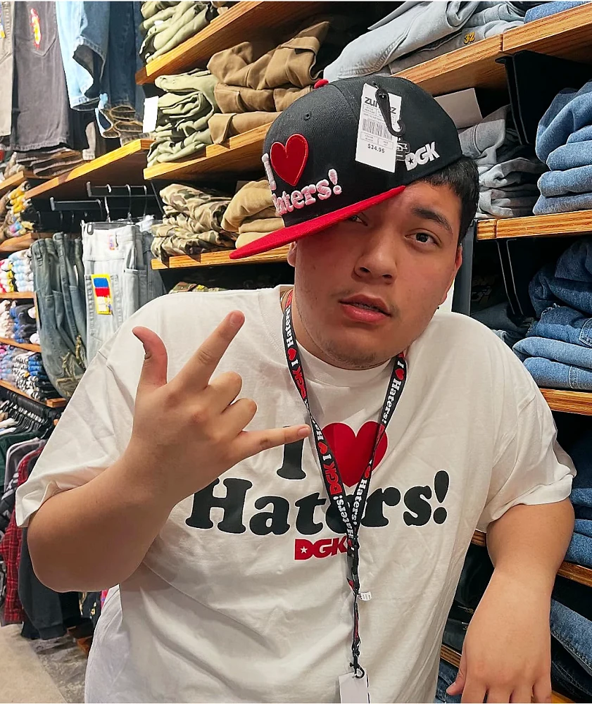 DGK I Love Haters Black & Red Snapback Hat