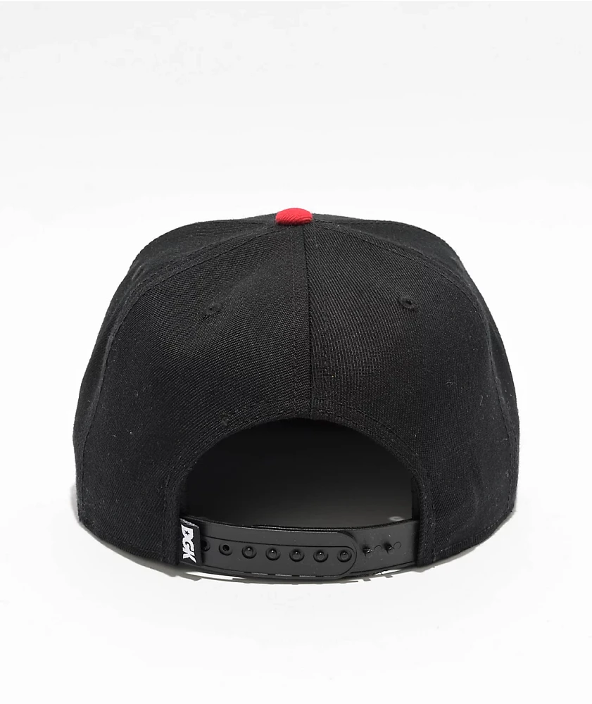 DGK I Love Haters Black & Red Snapback Hat