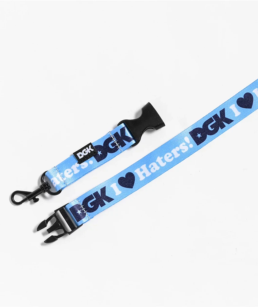 DGK I Love Haters Light Blue & Navy Lanyard