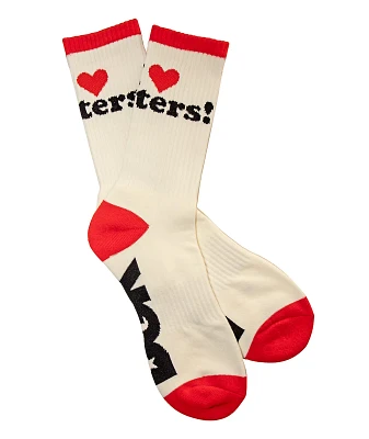 DGK I Love Haters Sand & Red Crew Socks