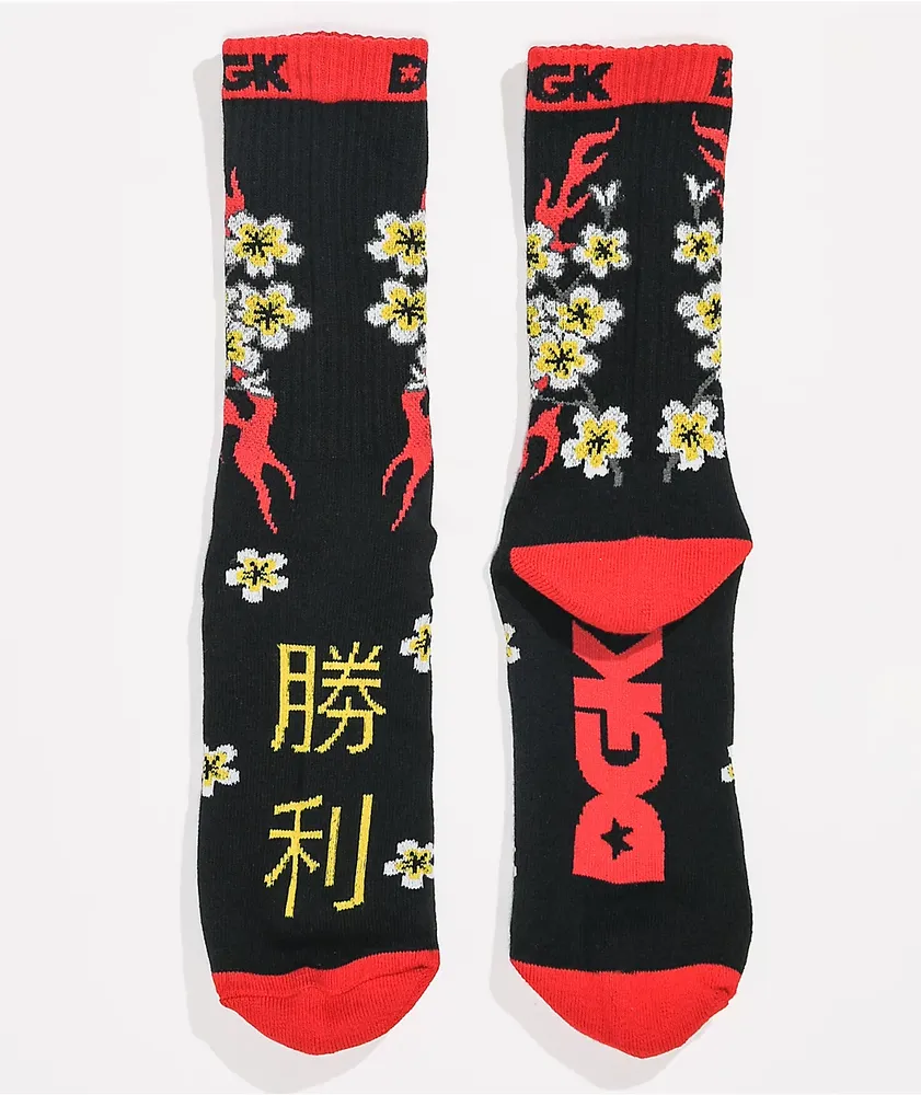 DGK Kindle Black Crew Socks