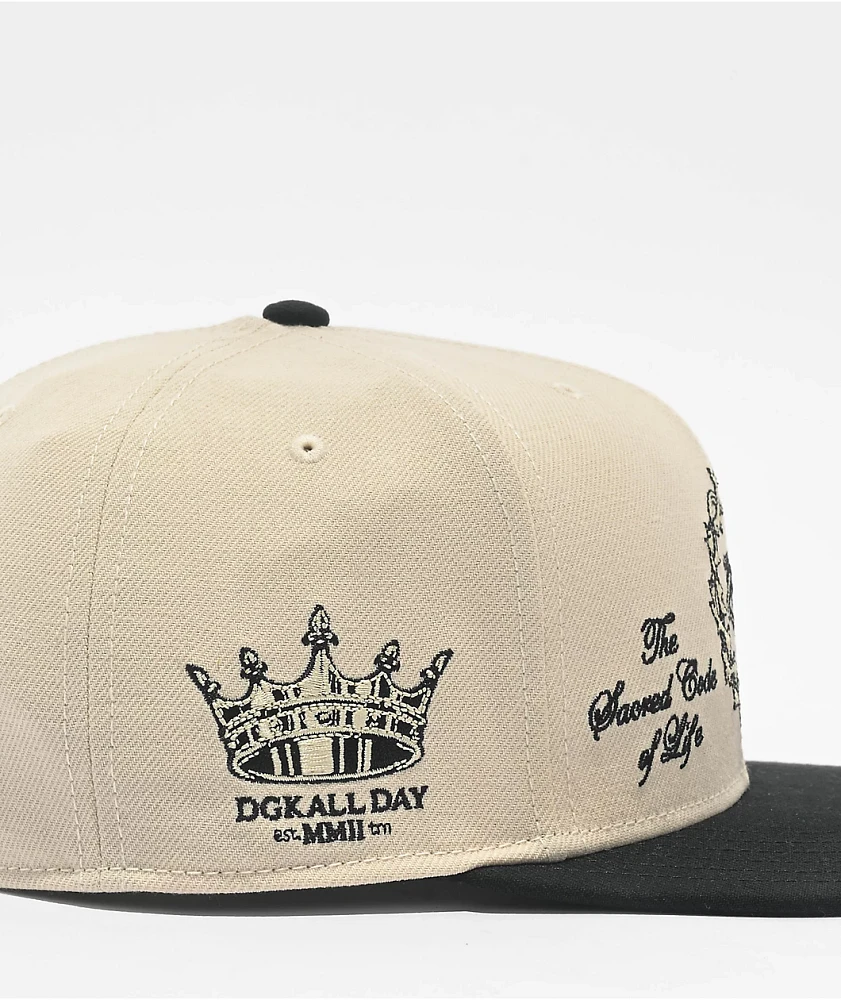 DGK Kingdom Natural & Black Snapback Hat