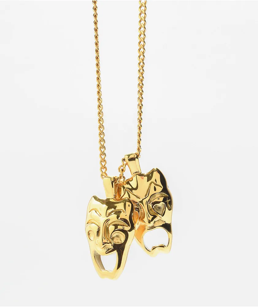 DGK Laugh Now Cry Later 22" Gold Chain Necklace