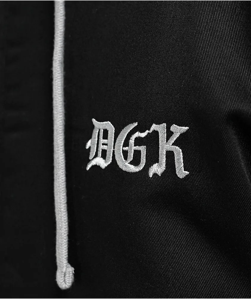 DGK Lo-Side Black Hooded Work Jacket 