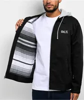 DGK Lo-Side Black Hooded Work Jacket 