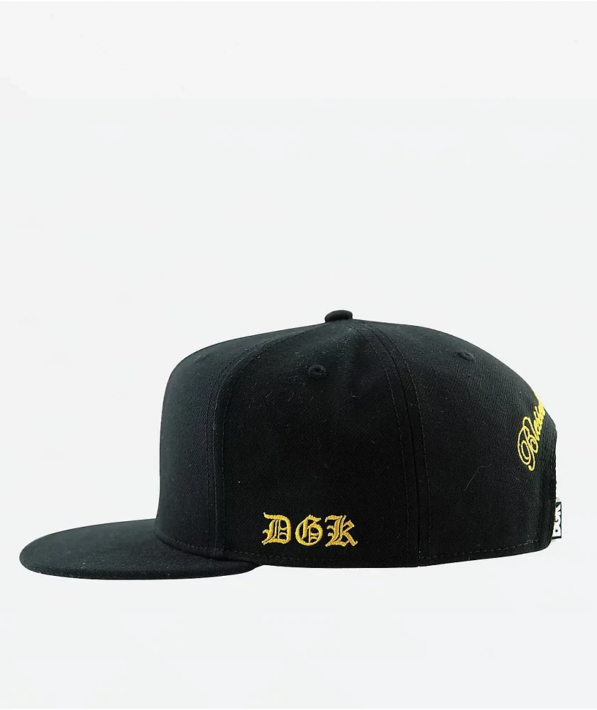 DGK Mercy Black Snapback Hat