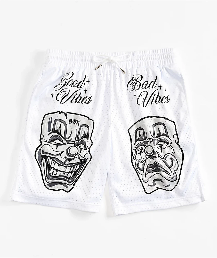 DGK Mindset White Mesh Shorts