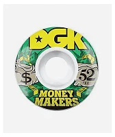 DGK Money Makers 52mm 101a White Skateboard Wheels
