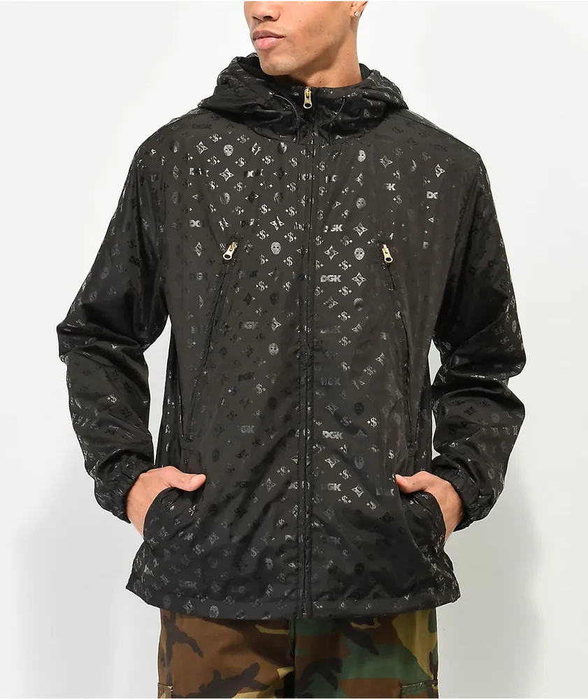 Black Windbreaker Jacket, Black Camo Windbreaker