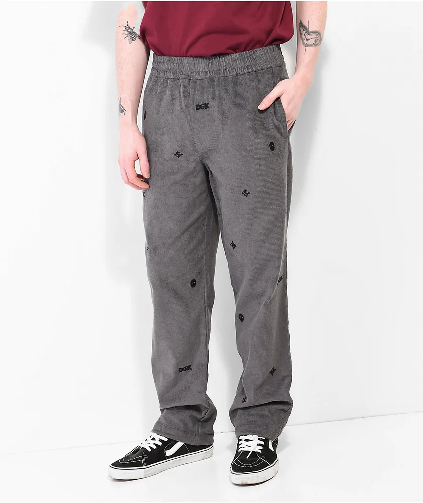 DGK Monogram Charcoal Corduroy Pants