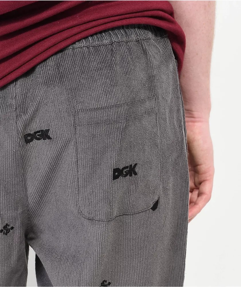 DGK Monogram Charcoal Corduroy Pants