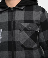 DGK Monterey Black Hooded Flannel Jacket