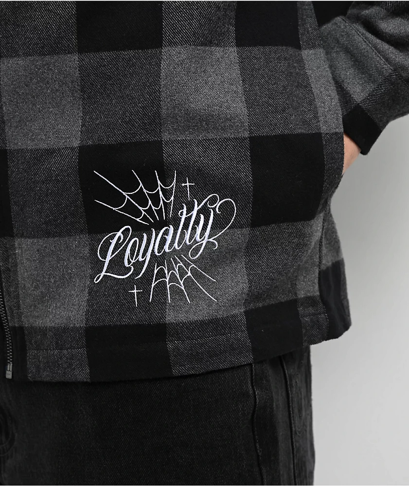 DGK Monterey Black Hooded Flannel Jacket