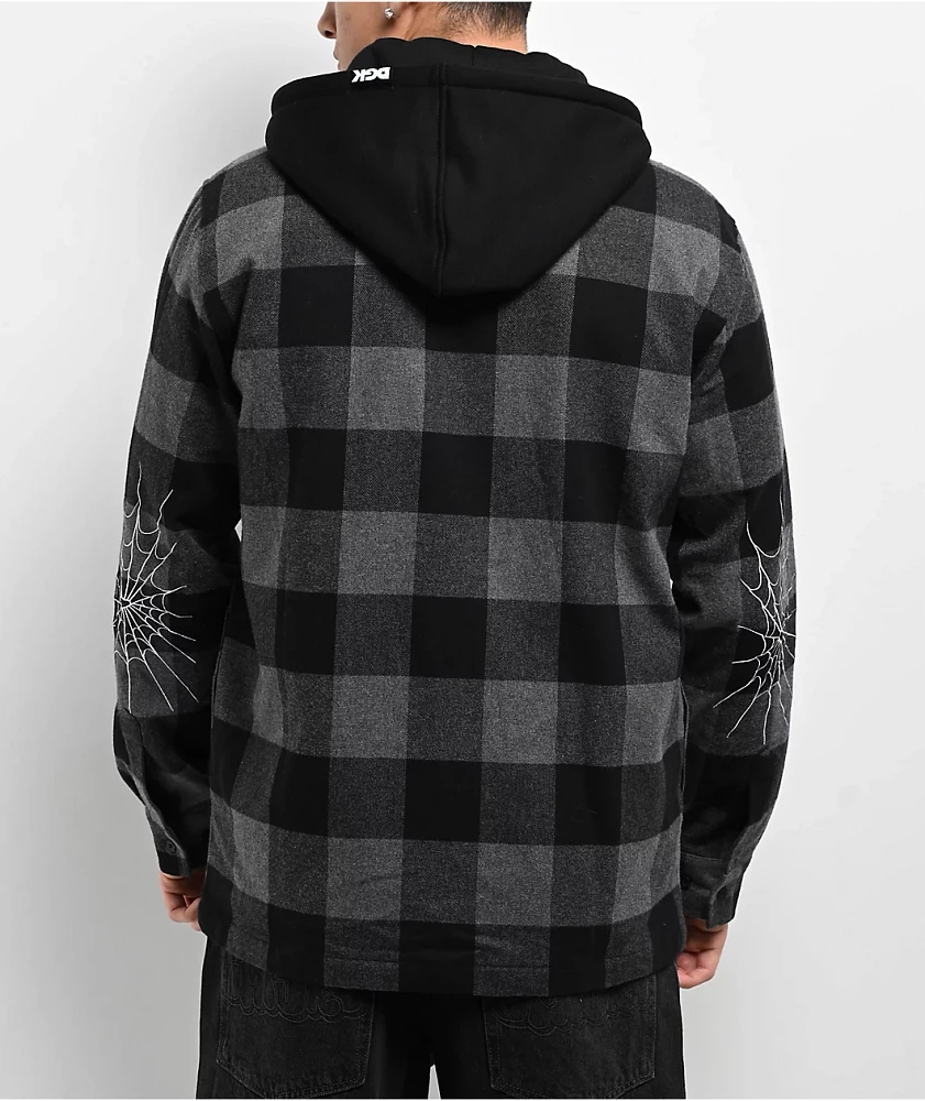 DGK Monterey Black Hooded Flannel Jacket