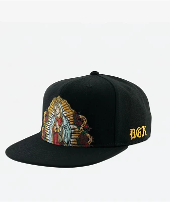 DGK Our Lady Black Snapback Hat